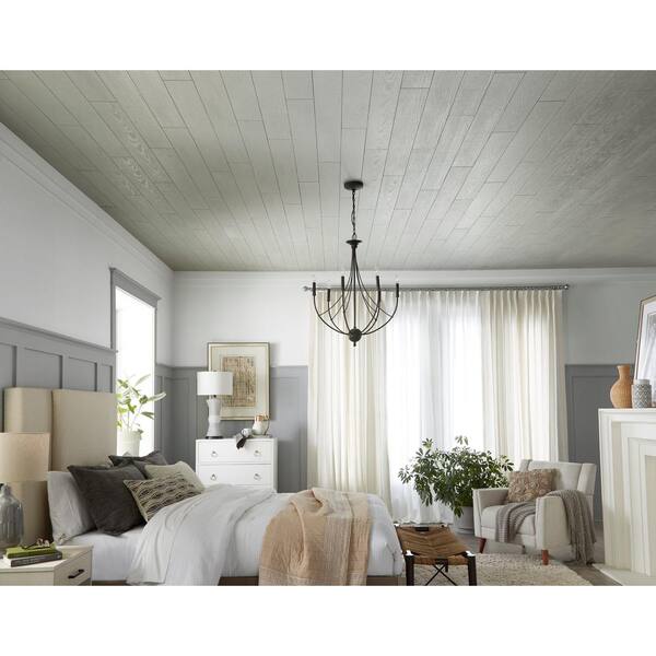 Armstrong Ceilings Country Classic Plank Light Gray Mineral Fiber Surface-mount Ceiling Plank Sample