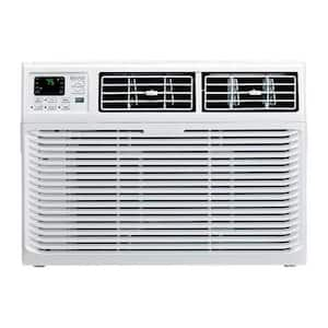 12,000 BTU 230V Window Air Conditioner Cools 550 Sq. Ft. with Heater and Remote in White