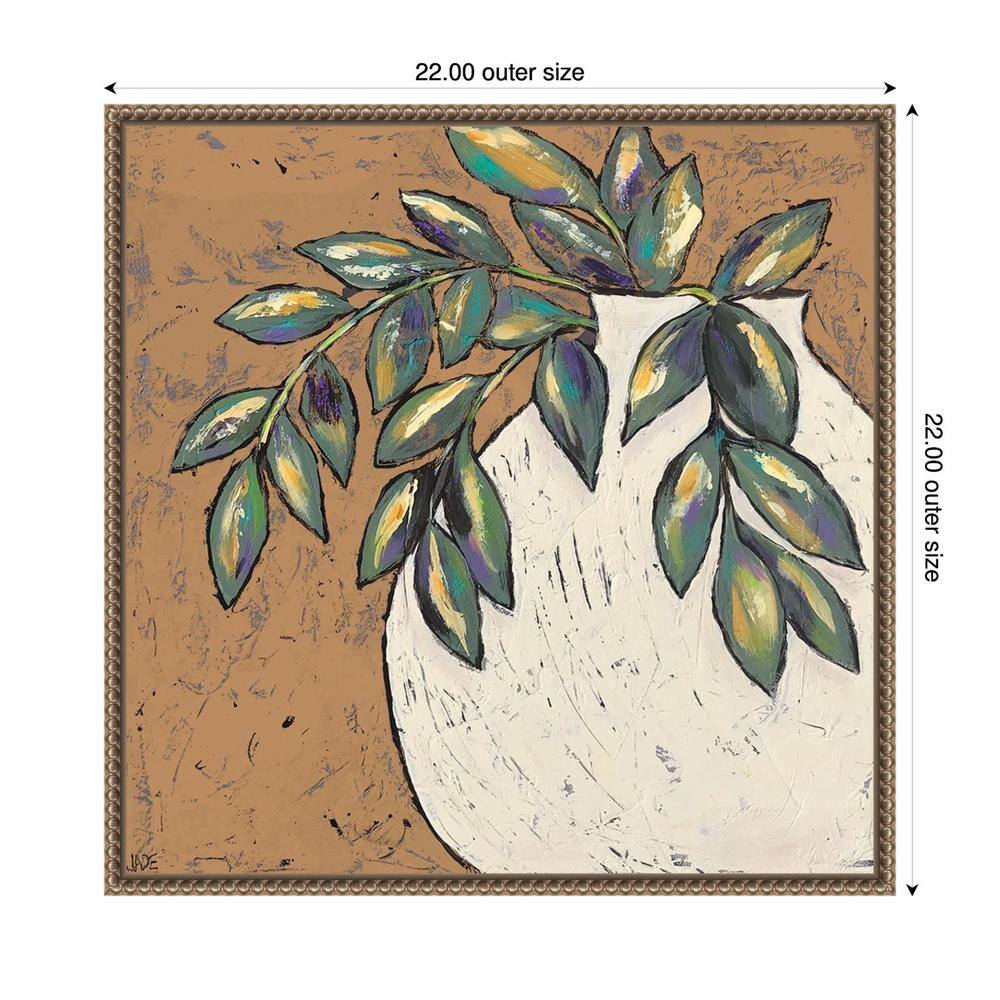 Primitive II Abstract Multicolor Canvas Wall Art with Bronze Frame