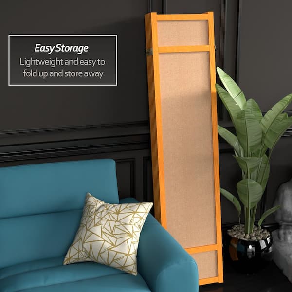 6 ft. Honey 6-Panel Room Divider