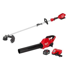 M18 FUEL 18V Lithium-Ion Brushless Cordless QUIK-LOK String Trimmer/Blower Kit with 8Ah Battery & Rapid Charger (2-Tool)