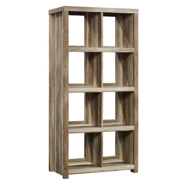 Unbranded 61.65 in. Lintel Oak Wood 8-shelf Accent Bookcase with Cubes