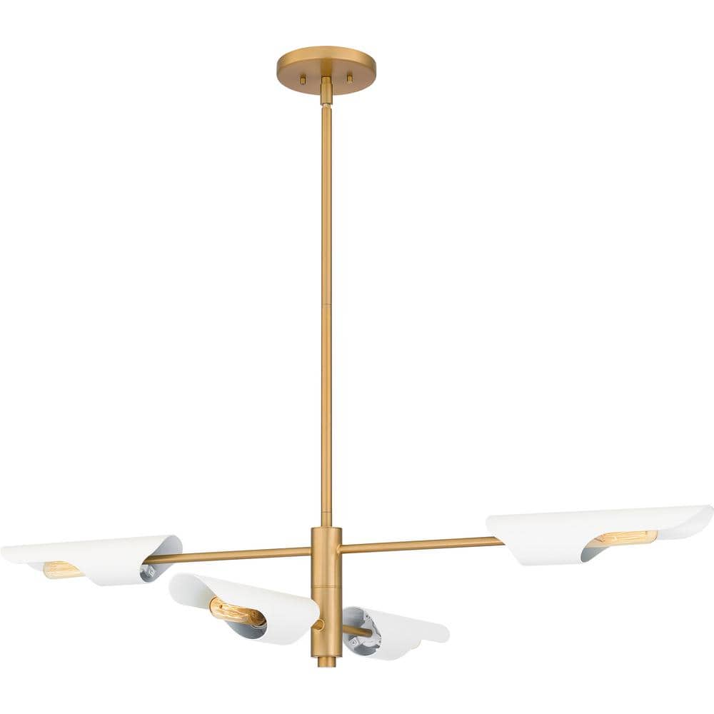 Leoni 4-Light Brushed Weathered Brass Chandelier price history on PriceWatchPro
