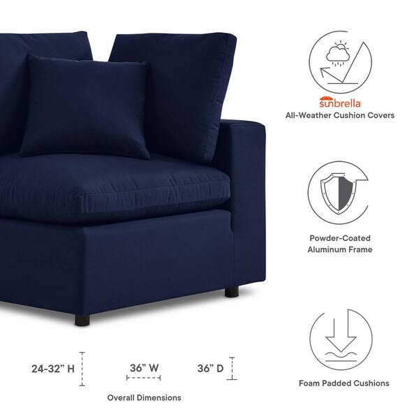 navy blue corner chair