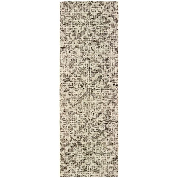2 ft. x 8 ft. Blue Floral Washable Area Rug
