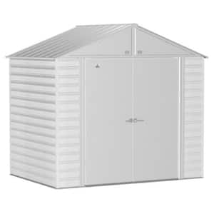 Select 8 ft. W x 6 ft. D Flute Grey Metal Shed 43 sq. ft.