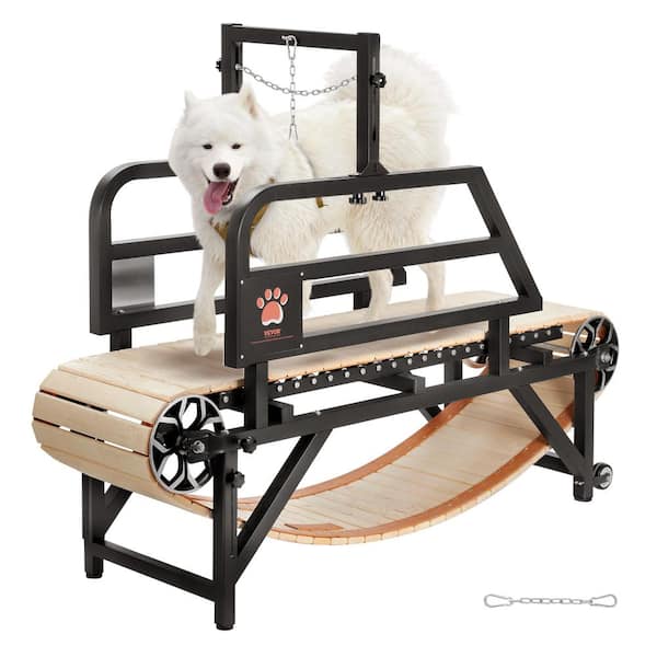 Dog Treadmill for Medium Dogs, 220 lbs. Weight Capacity, Dog Running Machine with Adjustable Ramps, Dog Pacer Slatmill