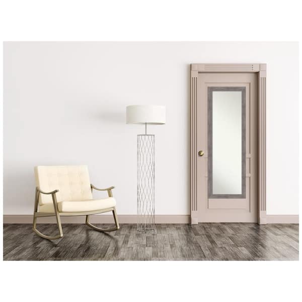 Large Rectangle Distressed Hooks Casual Mirror (51.5 in. H x 17.5 in. W)