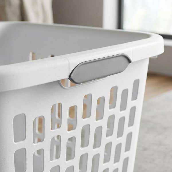 White 13 x 19 x 18 Rectangle Plastic Laundry Basket (6-Pack