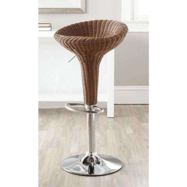 Safavieh Monicka Adjustable Height Chrome Bar Stool