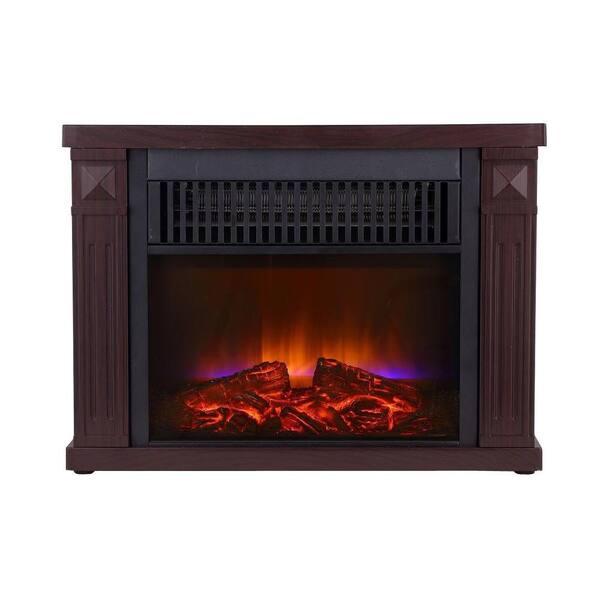 Global Air Products 1200-Watt Cherry Color Mini Fireplace with Wood Cabinet
