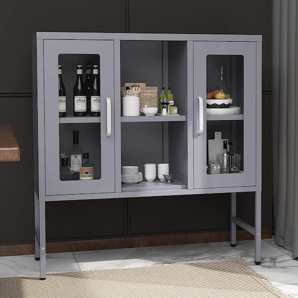 Small Storage Cabinet with Glass Door - Hard Rock Maple - Concept 3 by Groupe Lacasse