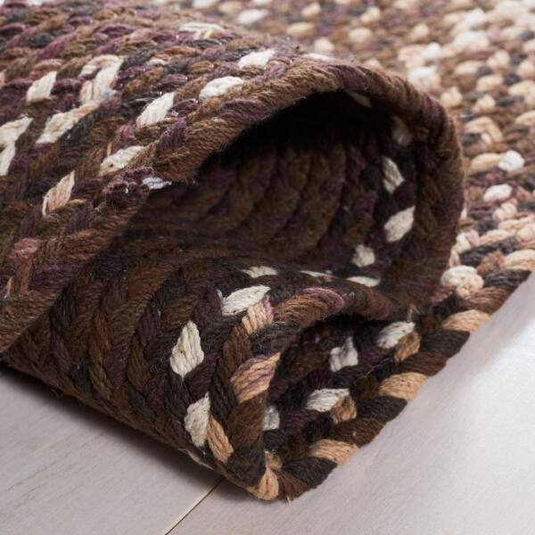 Heavy Duty Hand Braided Jute Striped Area Rug Runner Carpet - 3 X 4 ft