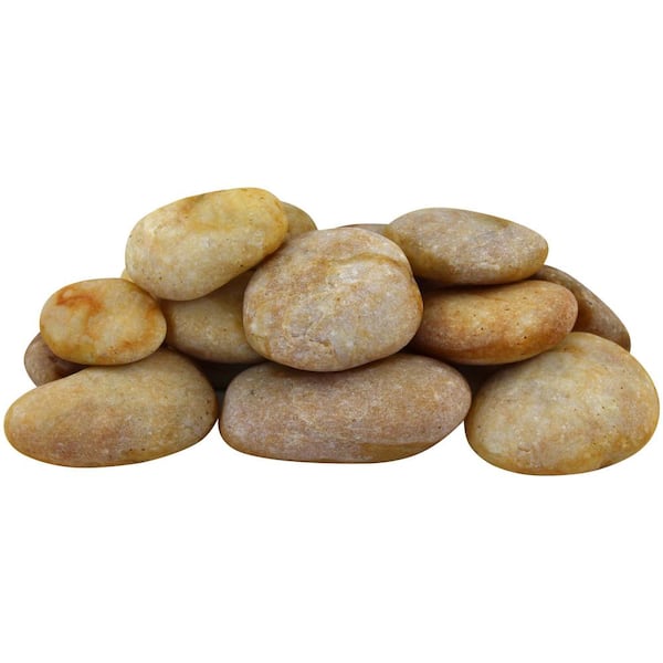 Rain Forest 0.25 cu. ft. 2 in. to 3 in. 20 lbs. Large Golden Sapphire Pebbles