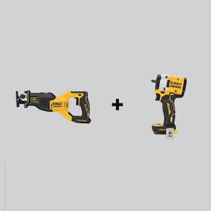 20V MAX XR Cordless Brushless Reciprocating Saw and ATOMIC 20V MAX Cordless Brushless 3/8 in. Impact Wrench (Tools-Only)