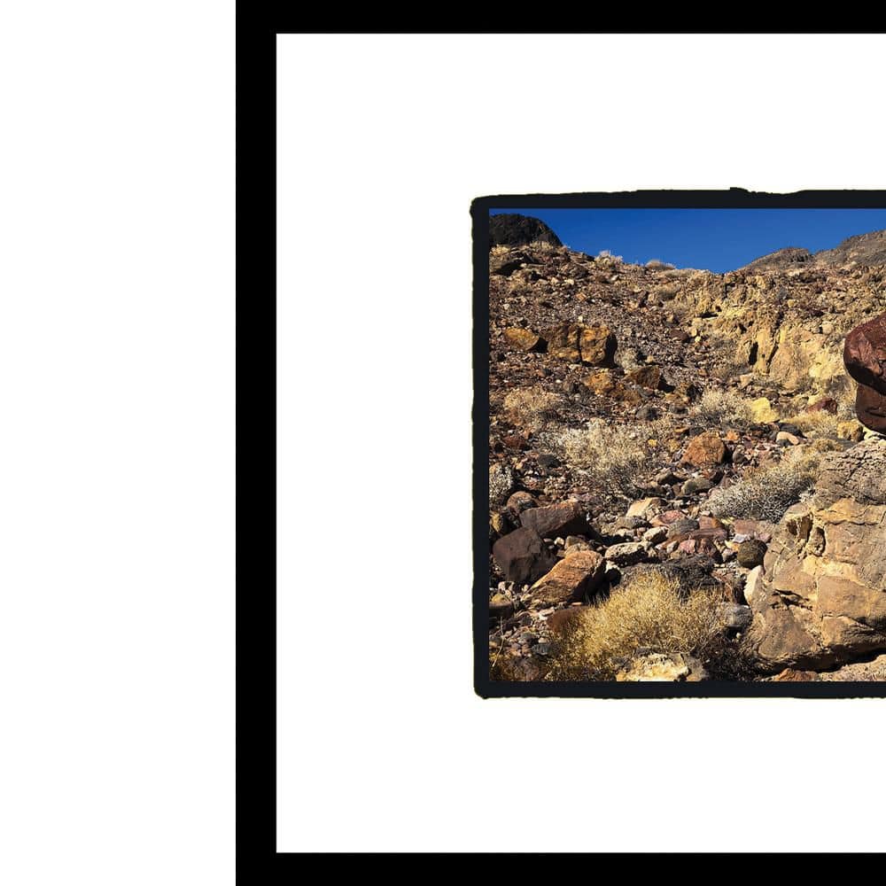 Red Boulder Framed Nature Photograph Print for Kids