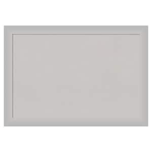 Low Luster Silver Wood Framed Grey Corkboard 27 in. x 19 in Bulletin Board Memo Board