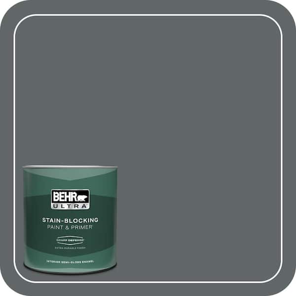 BEHR ULTRA 1 qt. #N450-6 Binary Star Extra Durable Semi-Gloss Enamel Interior Paint & Primer