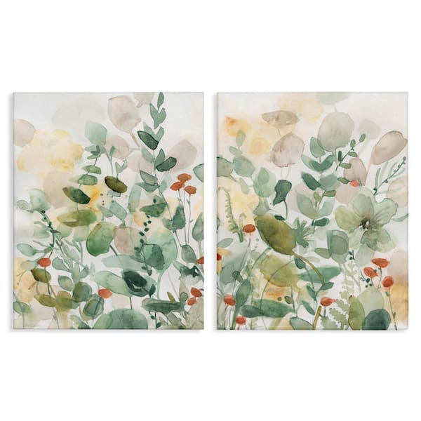 Stupell Industries Botanical Garlands Abstract by Carol Robinson 2 Pieces Unframed Nature Graphic Art Print 30 in. x 24 in.