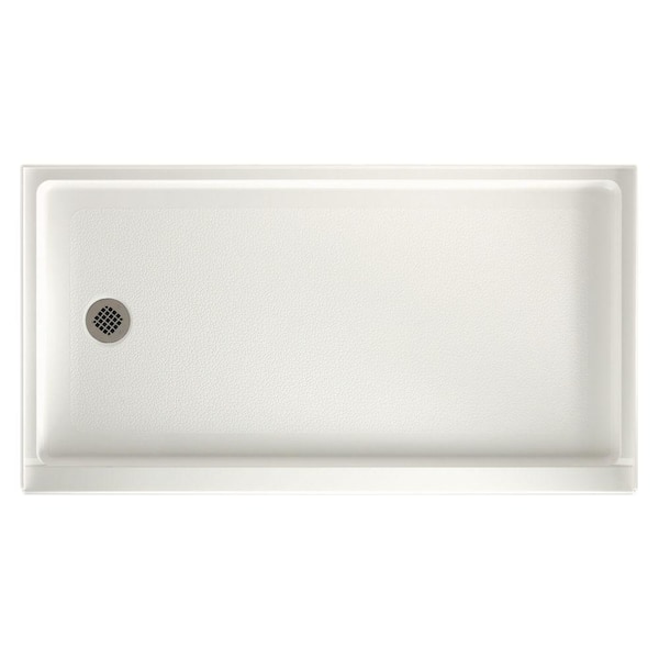 Swan Veritek 60 in. L x 32 in. W Alcove Shower Pan Base with Left Drain in Bisque