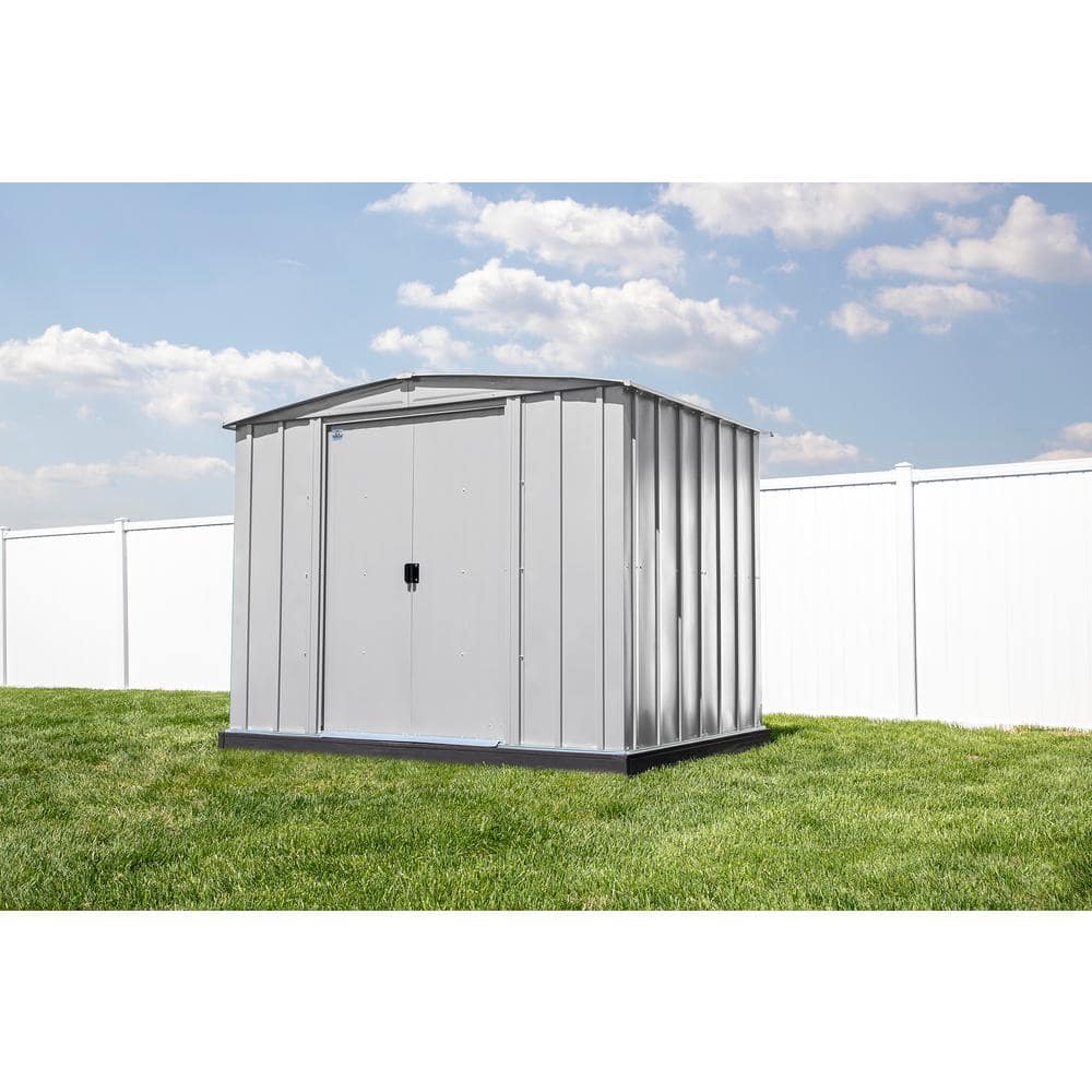 Arrow 8' x 6' Flute Grey Steel Storage Shed