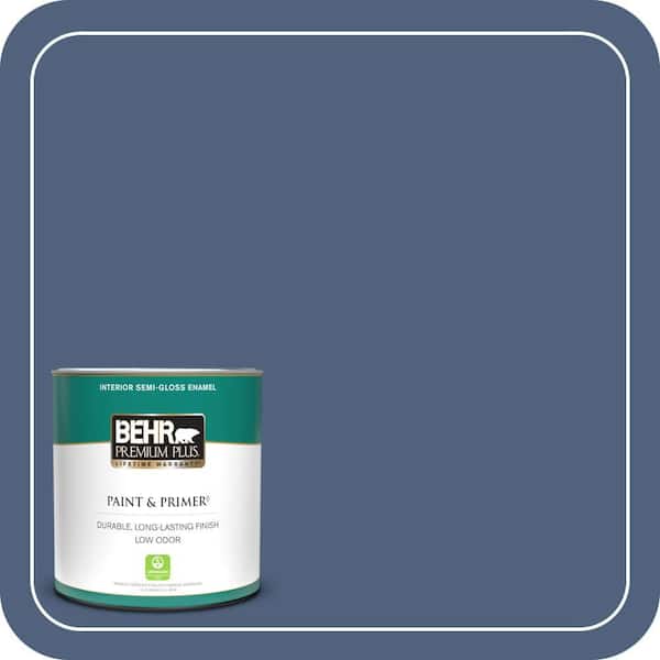BEHR PREMIUM PLUS 1 qt. #590F-6 Mesmerize Semi-Gloss Enamel Low Odor Interior Paint & Primer