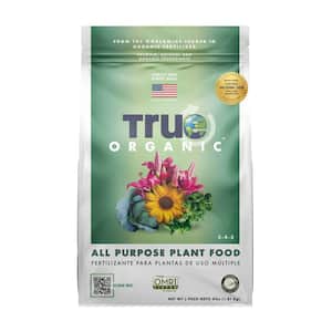 4 lbs. Organic All Purpose Plant Food Dry Fertilizer, OMRI Listed, 5-4-5