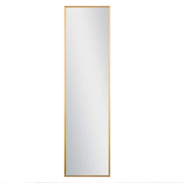 Lirago 59 in. H x 16 in. W Rectangle Framed Vanity Mirror in Gold