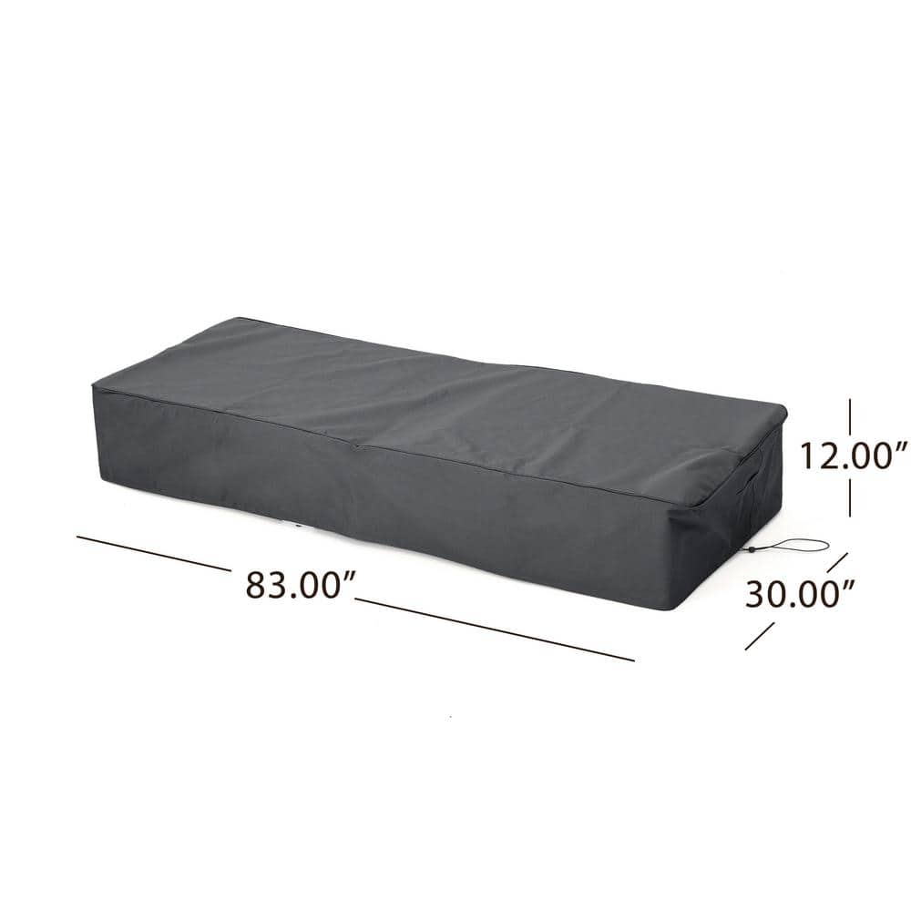 Gray Waterproof Fabric Outdoor Chaise Lounge Cover