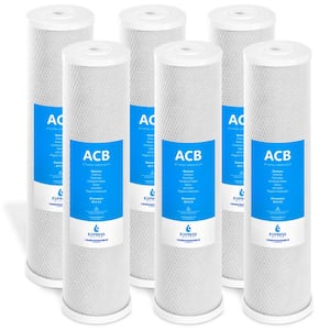 Activated Carbon Block Whole House Replacement Water Filter Cartridge (6-Pack)