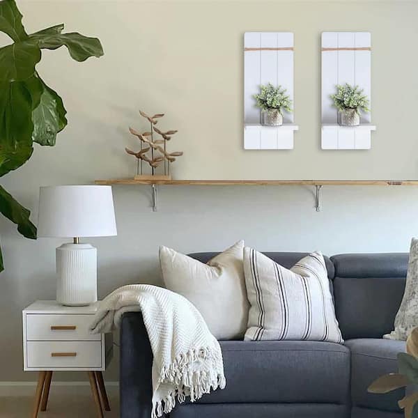 Candle Sconces Wall Decor Set Of 2 Handmade Sconce Holder Modern Farmhouse Decorations White