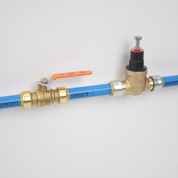 Push to Connect Lead-Free Brass Ball Valve Push-Fit 3/8" Sharkbite Style 