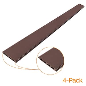 5.5 in. x 72 in. x.75 in. Wood Plastic Composite Fence Board, Tongue and Groove, Sanded Finish - Espresso (4-Pack)