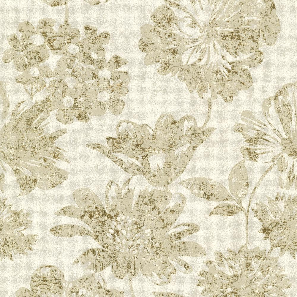 A-Street Prints Kala Gold Floral Wallpaper Sample 4019-86460SAM - The ...