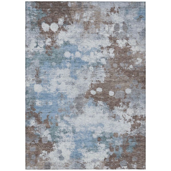 Addison Rugs Chantille Machine Washable Indoor/Outdoor Abstract ACN2114 Brown 10 ft. x 14 ft. Area Rug