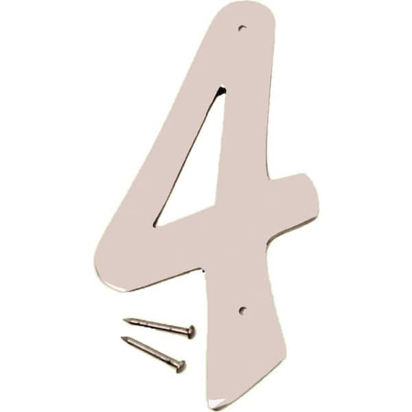 HY-KO 4 in. Satin Nickel Number 4