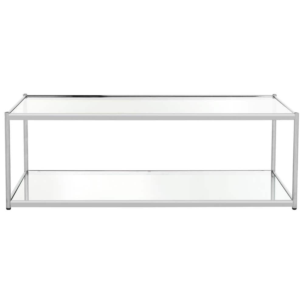 Bauhaus Chrome Glass Rectangular Coffee Table