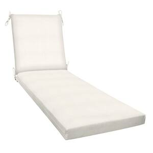 Outdoor Chaise Lounge Chair Cushion Textured Solid Bone