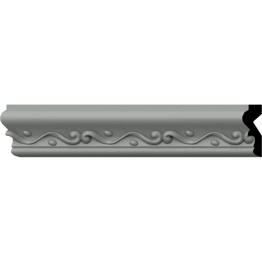 Gray Primed Urethane Geometric Chair Rail Moulding