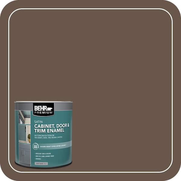 1 qt. #PPU5-18 Chocolate Swirl Satin Enamel Interior/Exterior Cabinet, Door & Trim Paint