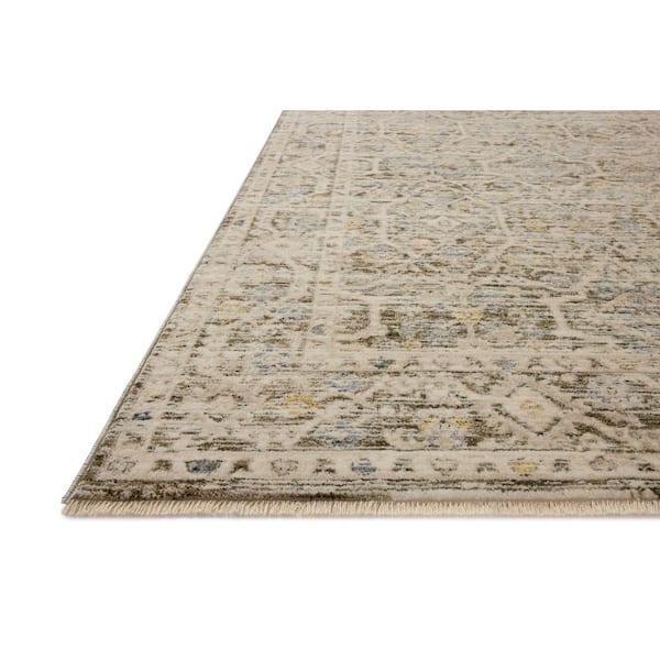 Clarisse Olive/Ivory 2 ft. x 3 ft. Traditional Accent Rug
