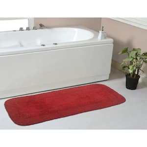 Radiant Collection 100% Cotton Bath Rugs Set, 21 in. x54 in. Runner, Red
