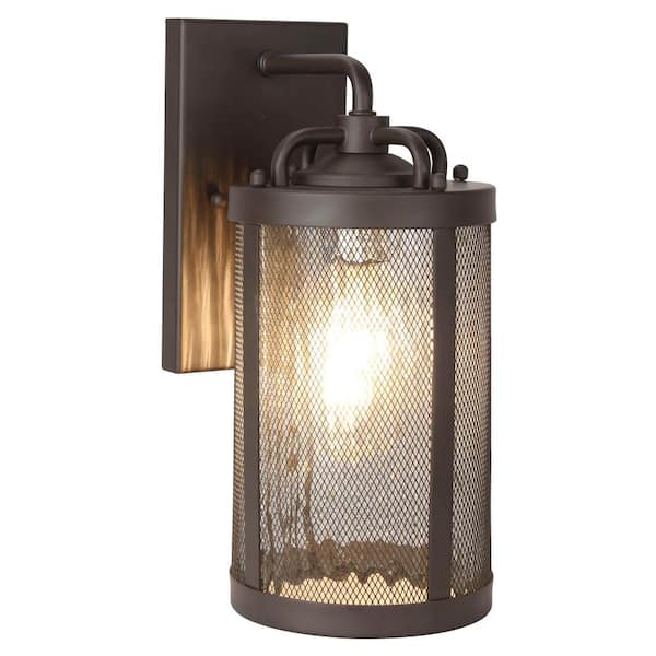 Unbranded 1-Light Bronze Outdoor Wall Lantern Sconce