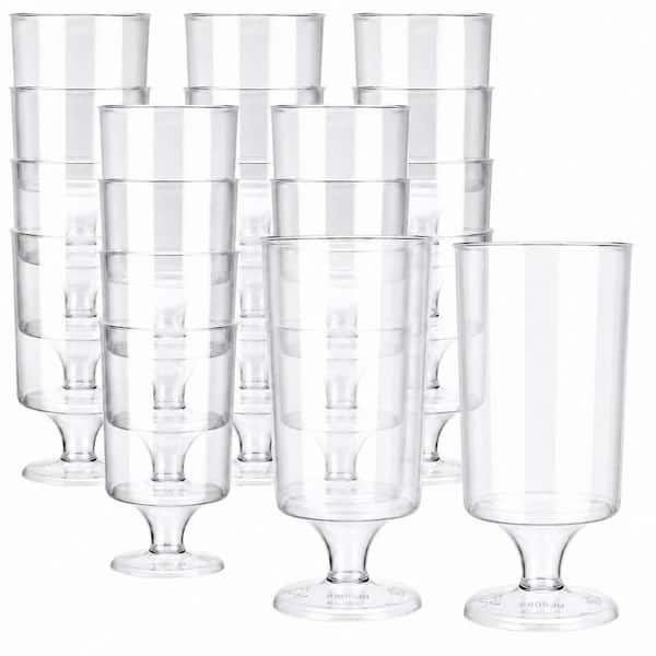 4 fl. oz. Clear Plastic Parfait Dessert Cups with Spoons Round Shape (Set of 50) Dessert Sets