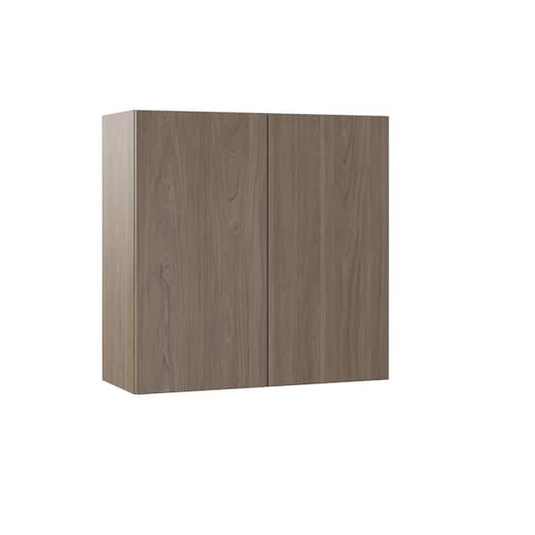 Hampton Bay Designer Series Edgeley Assembled 30x30x12 in. Wall Kitchen Cabinet in Driftwood