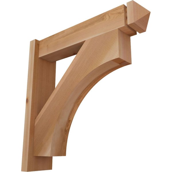 Ekena Millwork 6 in. x 24 in. x 24 in. Western Red Cedar Westlake Arts and Crafts Smooth Outlooker