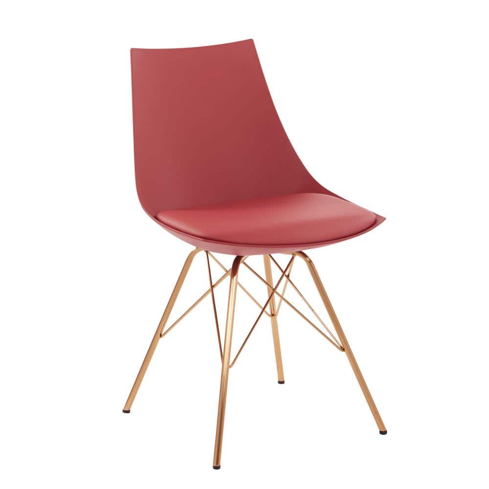Rose Spot 20" Faux Leather Metal Accent Chair