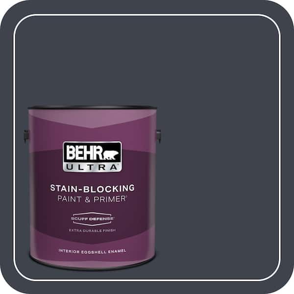 BEHR ULTRA 1 gal. #ECC-23-3 Blackbird Extra Durable Eggshell Enamel Interior Paint & Primer