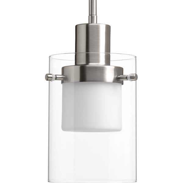 Moderna Collection 9 -Watt Brushed Nickel Integrated LED Pendant