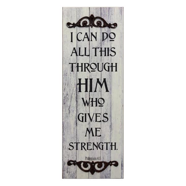 Stonebriar Collection 23 in. x 8 in. Wooden Wall Art